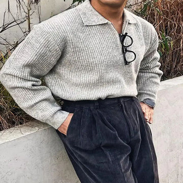 Men’s Knit Polo Sweater