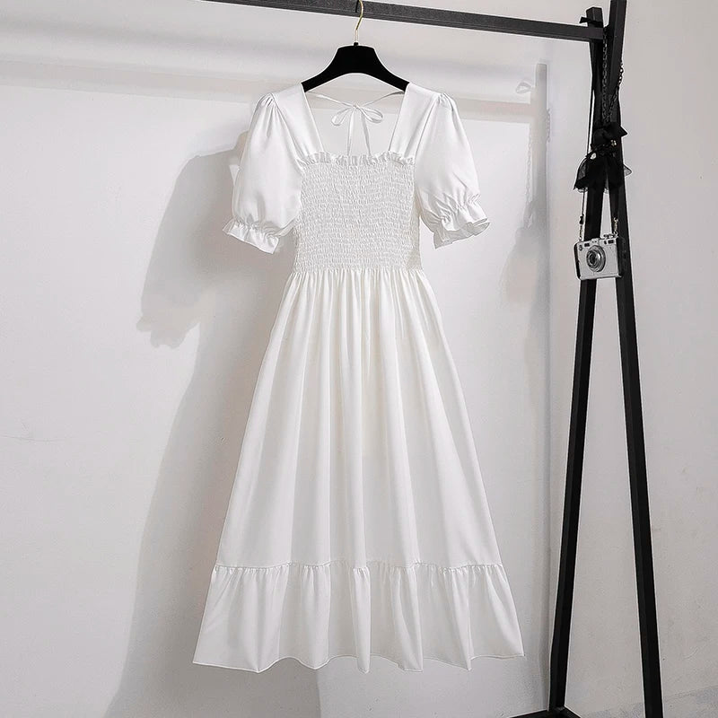 Pleated Chiffon Dress