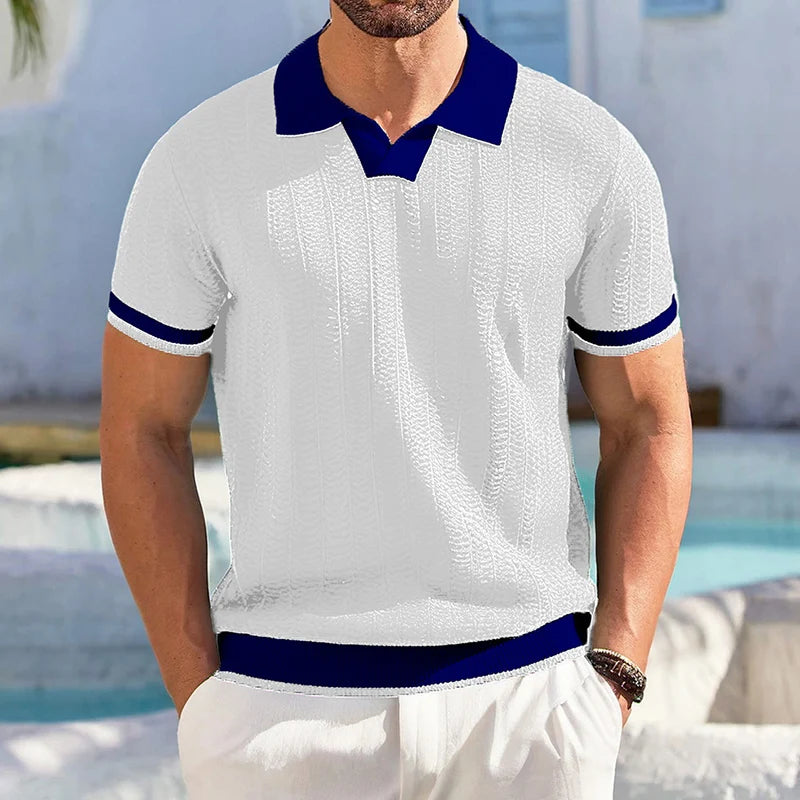 Casual Knit Polo Shirt