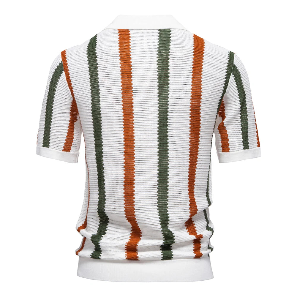 Men’s Ribbed Knit Polo