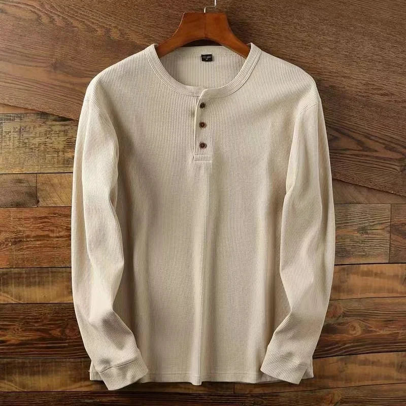 Men's Waffle Henley Shirt