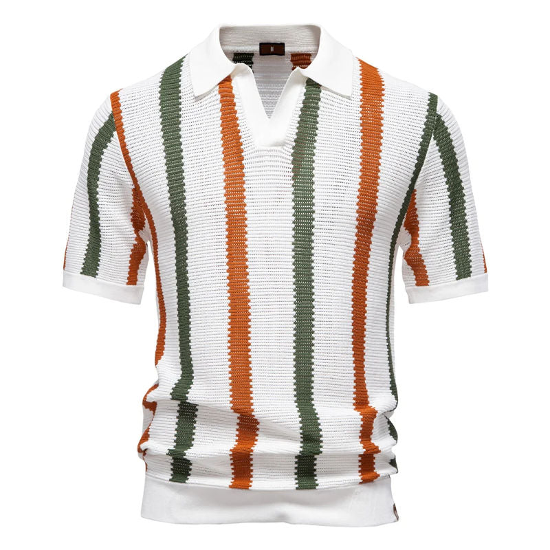 Men’s Ribbed Knit Polo