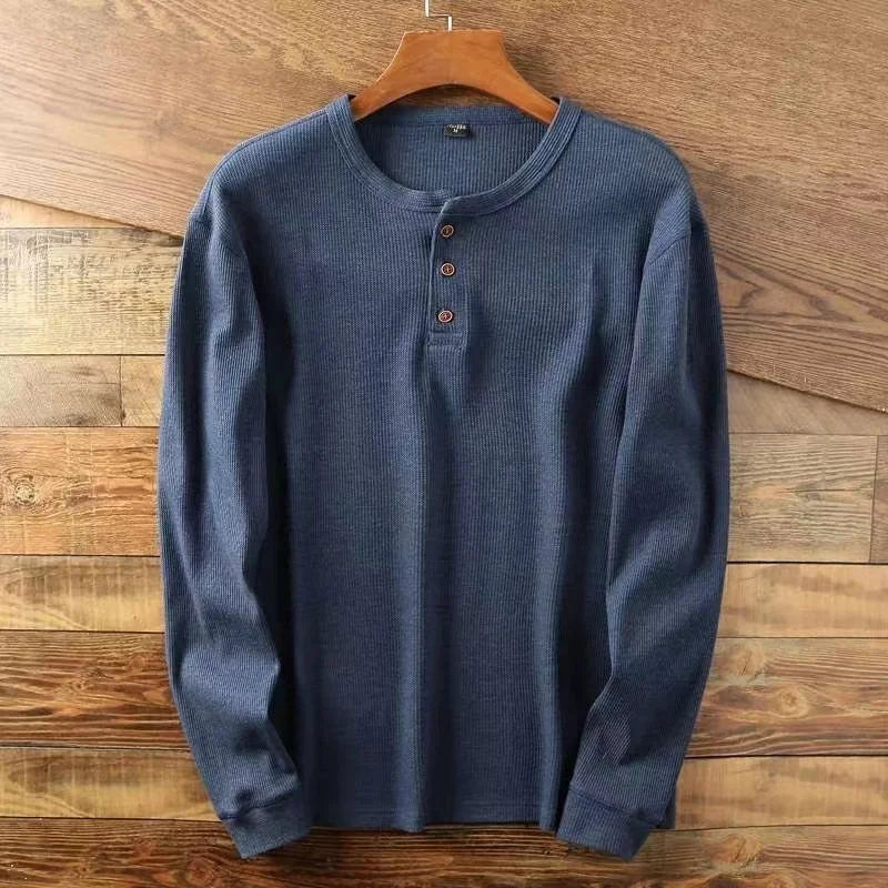 Men's Waffle Henley Shirt