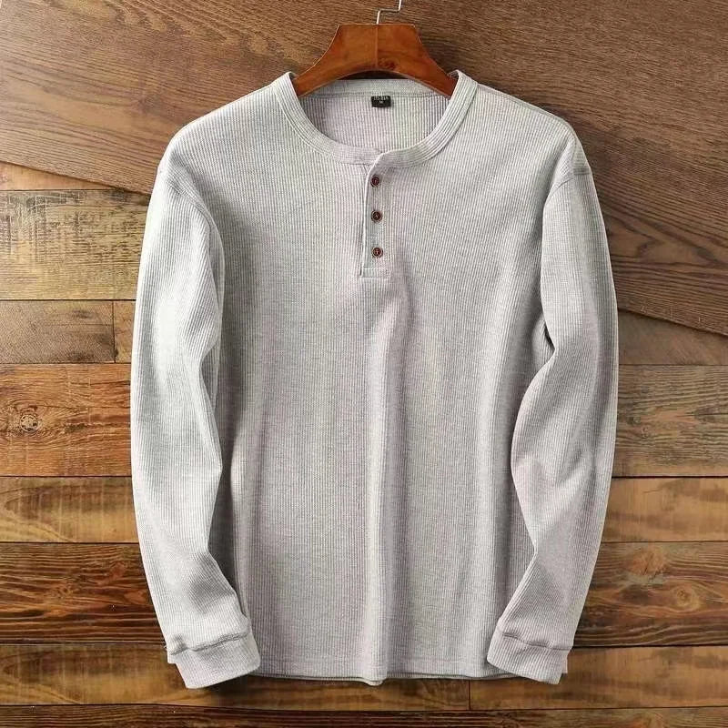 Men's Waffle Henley Shirt